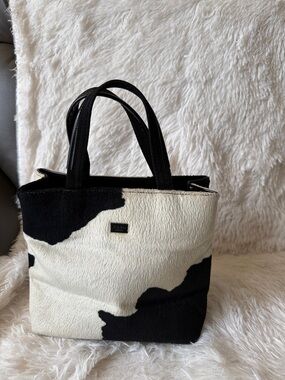 Cowhide Pattern Black & White Tote Bag
